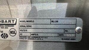 6149 Hobart LT1 1 Low Temp dishwasher 1 6149 Hobart Dish Washer LT1-1 6149 Hobart LT1-1 Low Temp dishwasher (1)